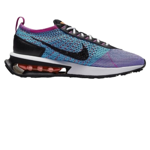 NIKE WOMENS AIR MAX FLYKNIT RACER NEXT NATURE FUCHSIA DREAM BALTIC BLUE sneakers - Picture 8 of 10